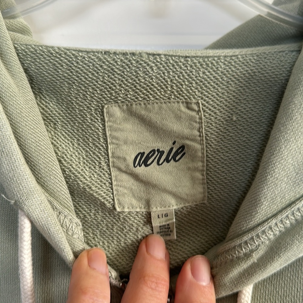 Aerie cropped zip up hoodie L - Picture 5 of 5